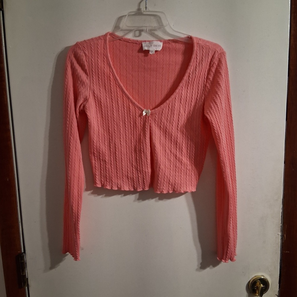 Vtg Y2K Cropped Babydoll Balletcore Top‎ EUC S